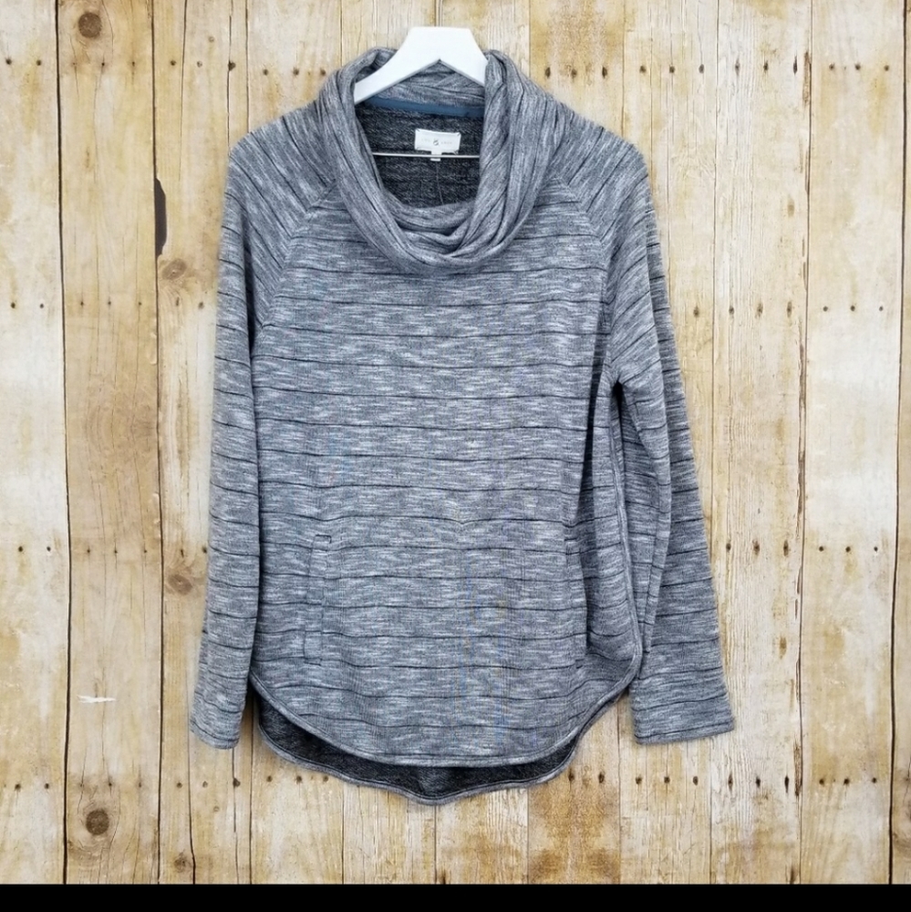 Lou & Grey Cowl Neck Sweater Grey (L)